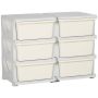 Laste kapp Homcom 75x37x56,5cm, halli/kreemi värvi