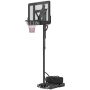 Детское баскетбольное кольцо с подставкой Sportnow 110x75x370см, чёрного цвета