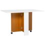 Söögilauad Homcom 120x80x73cm, valge/pruuni värvi