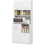 Кухонный шкаф Homcom 80x35x180см, белого цвета