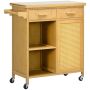 Köögikäru Homcom 84x36x85cm, heledat pruuni värvi