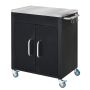 Köögikäru Homcom 86x50x86,5cm, musta / hõbedase värvusega