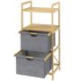 Vannitoakapp Homcom 44x34x96 cm, helepruun/hall