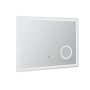 Vannitoa peegel LED-valgustusega Kleankin 80x3,8x60cm, musta värvi