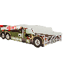 Детская кровать Рико с матрасом 146 см x 74 см x 38 см, военный грузовик
