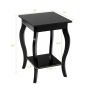 Set of 2 side tables 40x40x60cm, black