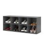 Shoe bench 102x30x41cm., dark gray