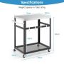 Grill trolley 83.5x50.5x84.5cm., black/silver color