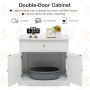 Cat litter box 76x53x74cm., white