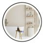 LED wall mirror 60x60x0.5cm, black