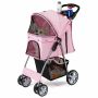 Dog stroller 87x46x102cm., pink/black
