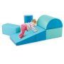 Set of 5 building blocks, blue/green