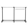 Clothes rack 157x44x168cm., black/silver color