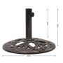 Umbrella base 45x32cm., bronze color