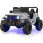 Children's electric car 114x78x67cm., gray/black