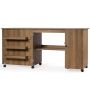 Work table 158x50x75cm., brown color