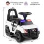 Children's electric car 62x44x43cm., white/black
