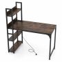 Desk 120x65x130cm., dark brown/black