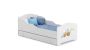 Children's bed Michas with drawer and mattress 164 cm x 85 cm x 63 cm, excavator
