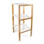 Bathroom shelf with 3 shelves 80x33x34cm., light brown/white