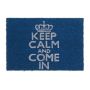 Doormat "Keep calm and come in" 60x40 cm., blue