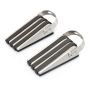 Door support made of stainless steel, silver color