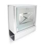 Transparent mailbox 42x35x12.5cm., silver color