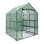 Greenhouse with shelves 190x140x140cm., dark green/black