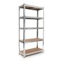 Storage shelf 180x90x40cm., light brown/silver color