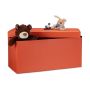 Bench with storage compartment 38x76x38cm., orange color