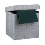 Folding seat with hinged lid 38x38x38cm., gray