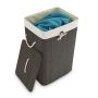 Laundry basket 65.5x43.5x33.5cm, 83L., black/cream color