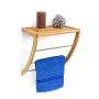 Towel holder 40x38x24.5cm., light brown/silver color