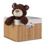 Storage bag 20x31x31cm., light brown/white/silver color