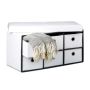 Bench with storage space 38x76x38cm., white