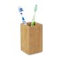 Toothbrush cup 11x6.5x6.5cm., light brown