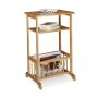 Side table with magazine holder 71.5x44.5x37cm., light brown