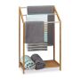 Towel rack 85x51x31cm., light brown/silver color