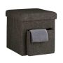 Folding seat with compartment 38x38x38cm., brown
