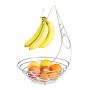 Fruit basket 42x29.5x32cm., silver color