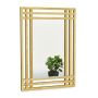 Hanging mirror 70x50x2cm., light brown