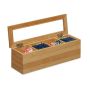 Tea bag organizer 9x30x9cm., light brown