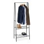Clothes rack with shelves 160x61.5x38cm., black