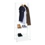 Clothes rack with shelves 160x61.5x38cm., white