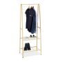 Clothes rack with shelves 160x61.5x38cm., light brown