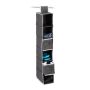 Hanging closet organizer 82x14.5x30cm., dark gray/white