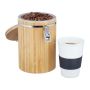 Coffee bean organizer 20x13.5x13.5cm., light brown/silver color