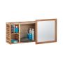 Bathroom wall shelf 30x80x17cm., light brown
