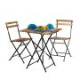 Garden furniture set 76x60x60cm., brown/black