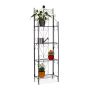 Flower stand with 4 shelves 157x44x24cm., black